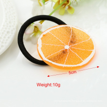 Light color lemon/fruit hair decoration ,factory price acrylic elastic hair bands